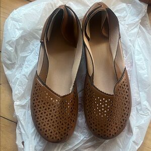 Brown Cutout Women's Flats